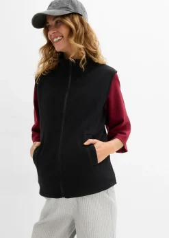 bonprix bonprix Chaleco premamá polar 3 en 1 con inserto de porteo Negro Hot