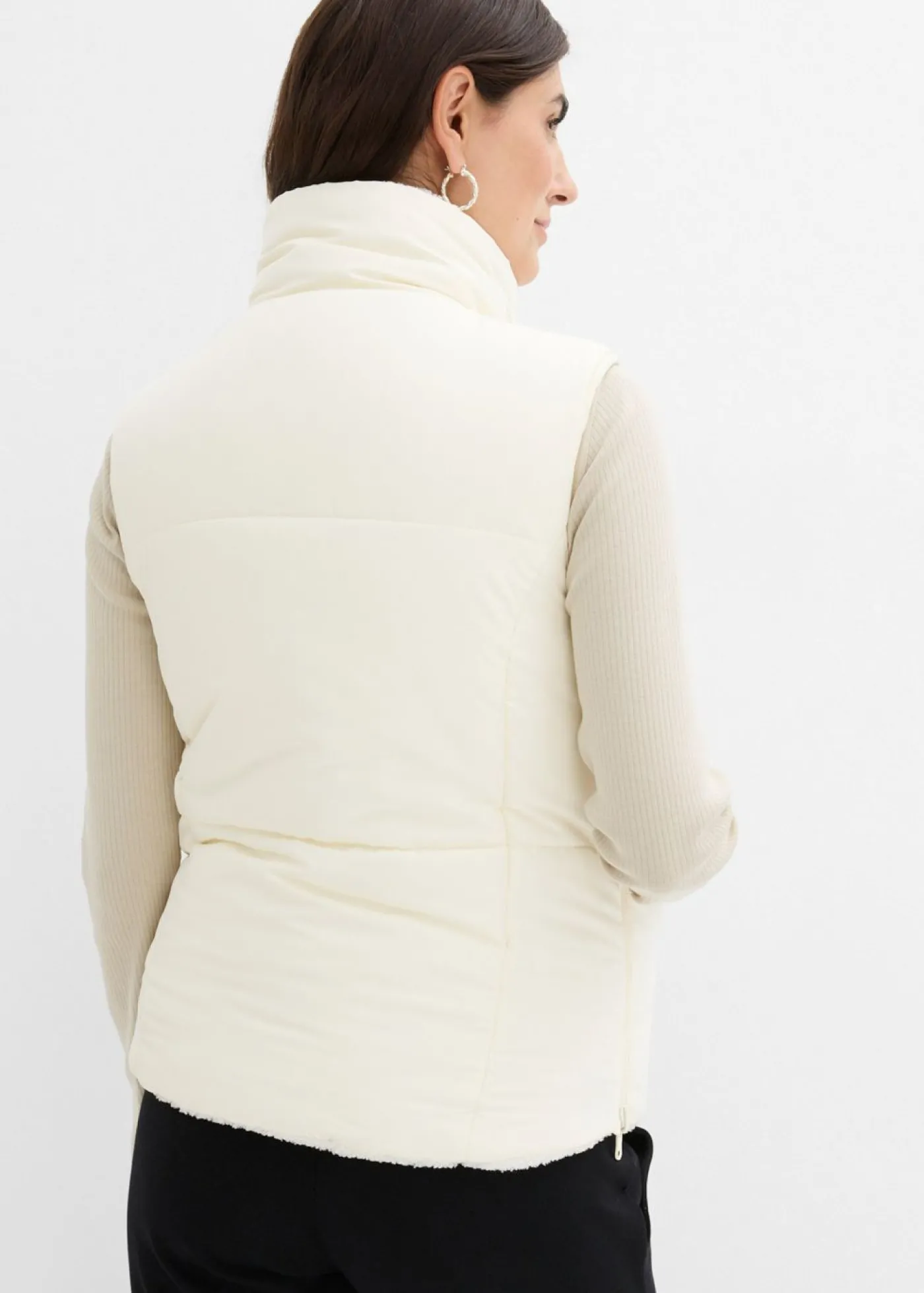 bonprix bonprix Chaleco reversible premamá/de porteo 4 en 1 Beige-blanco lana Online