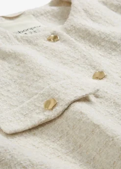bonprix bonprix Chaleco tipo americana con contenido de lana Beige natural Online