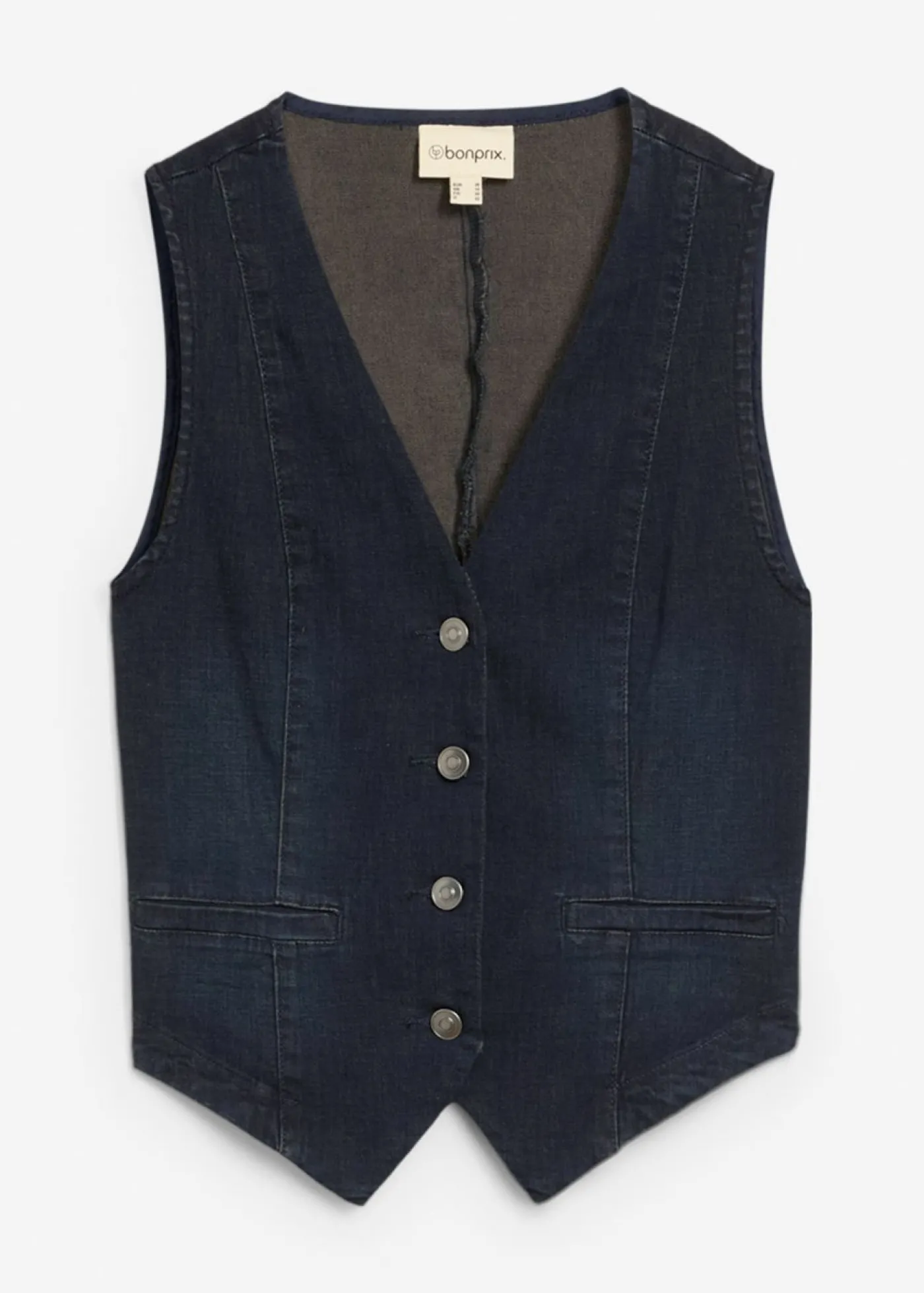 bonprix bonprix Chaleco vaquero Denim oscuro desgastado Best