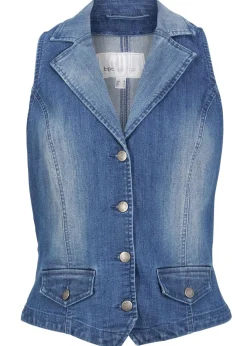 bonprix bonprix Chaleco vaquero elástico Azul vaquero Hot