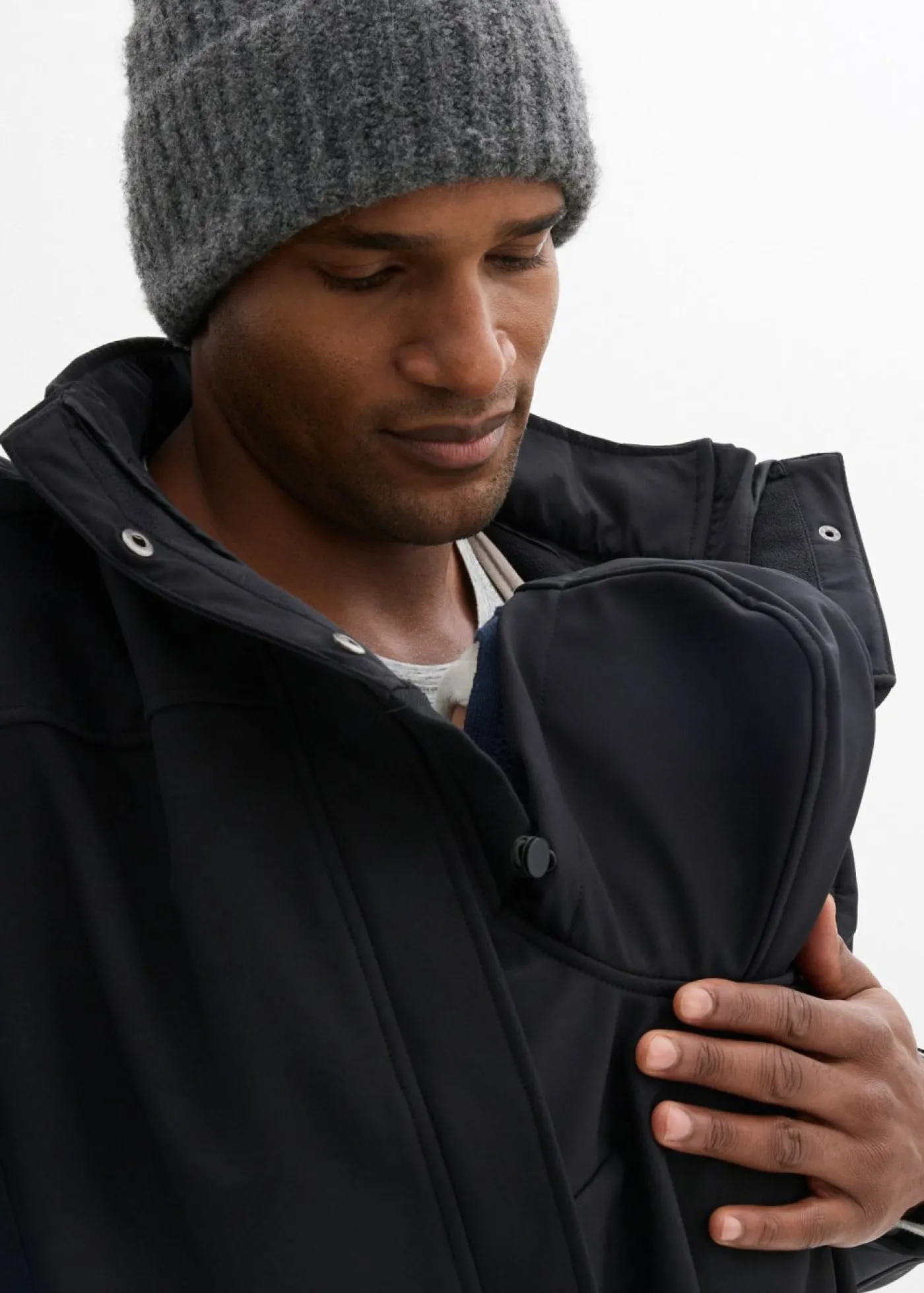 bonprix bonprix Chaqueta 3 en 1 con función de porteo en la parte delantera y trasera para hombres Negro Outlet