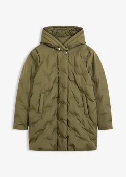 bonprix bonprix Chaqueta acolchada con aspecto 2 en 1 Verde oliva oscuro Outlet