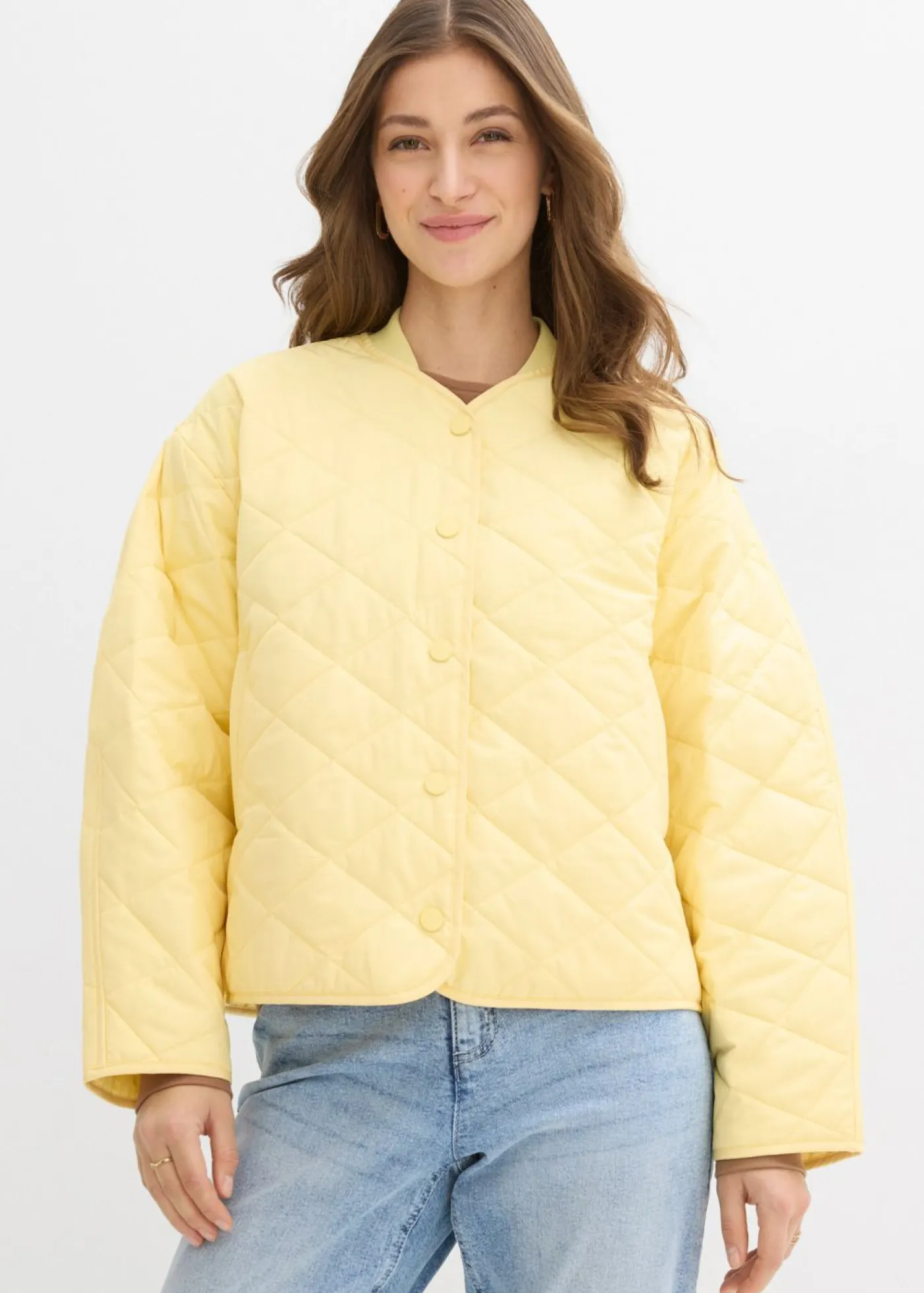 bonprix bonprix Chaqueta acolchada con corte holgado Amarillo claro New
