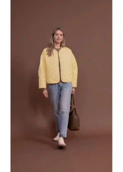 bonprix bonprix Chaqueta acolchada con corte holgado Amarillo claro New