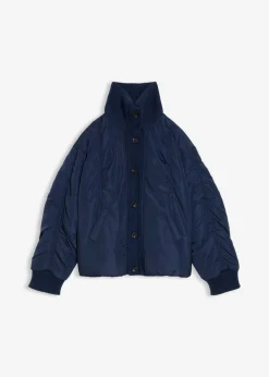 bonprix bonprix Chaqueta acolchada con puños de punto Azul marino Best