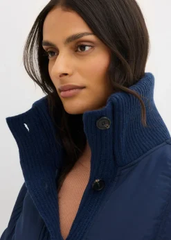bonprix bonprix Chaqueta acolchada con puños de punto Azul marino Best