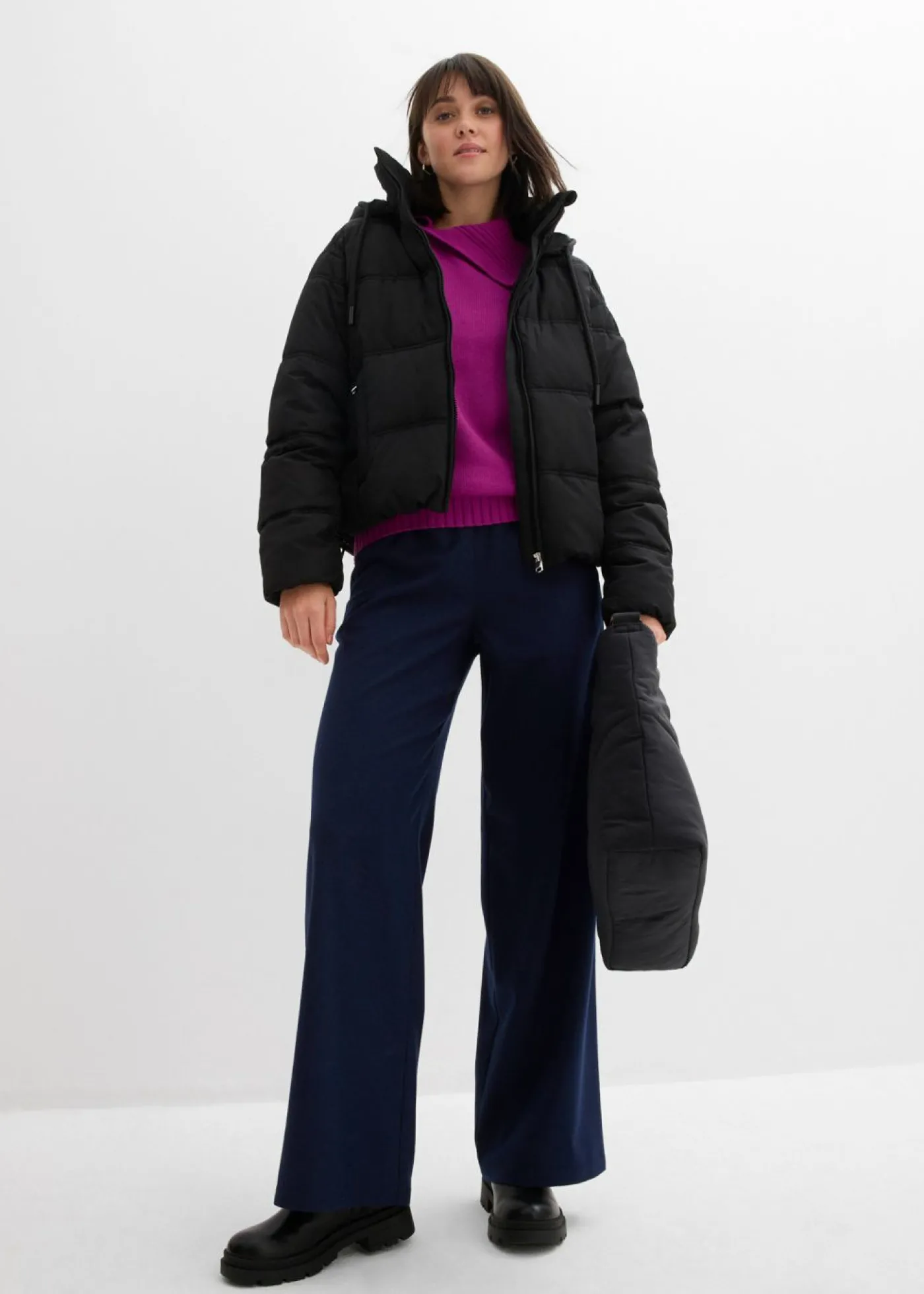 bonprix bonprix Chaqueta acolchada corta Negro Hot