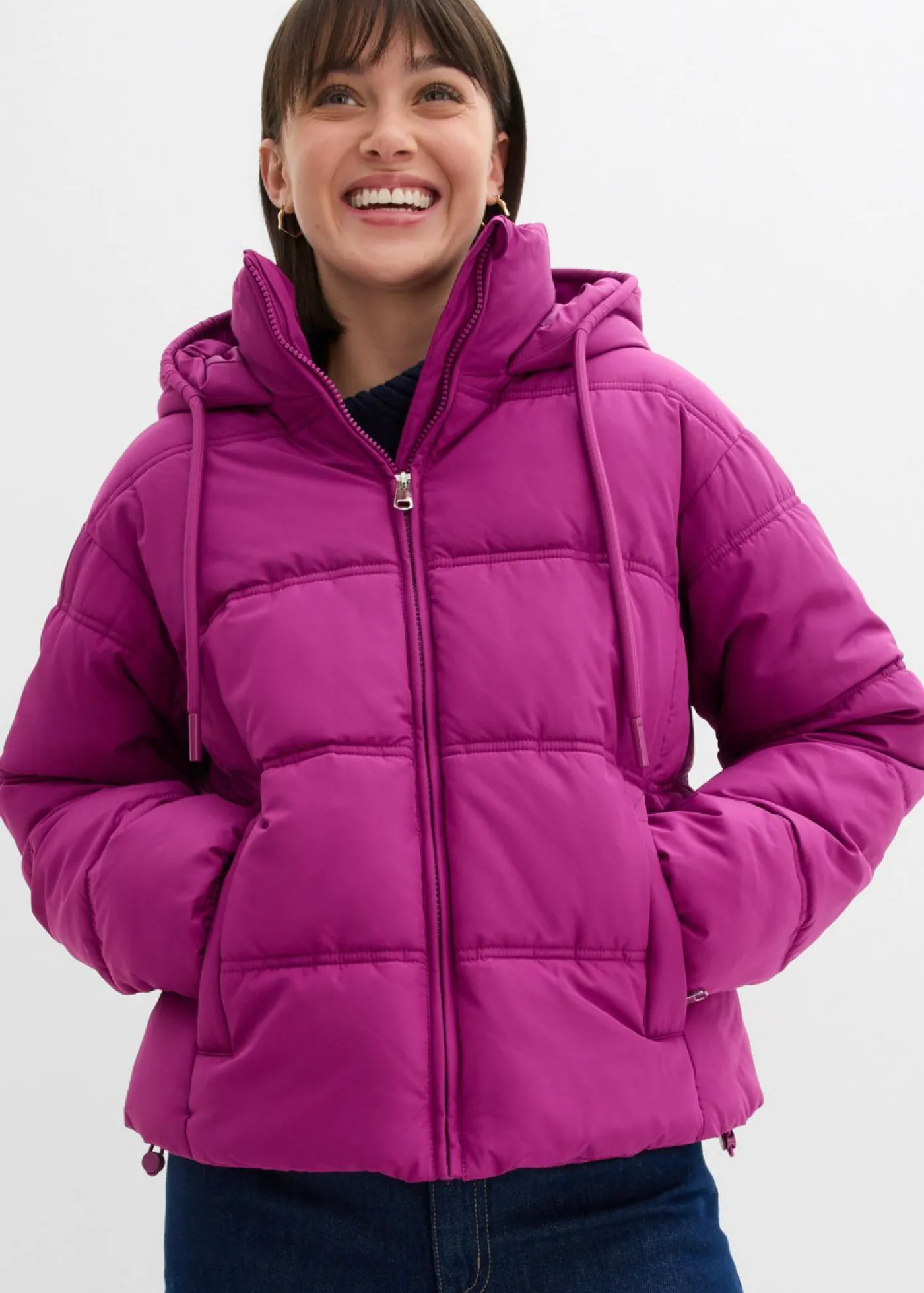 bonprix bonprix Chaqueta acolchada corta Fucsia oscuro Discount