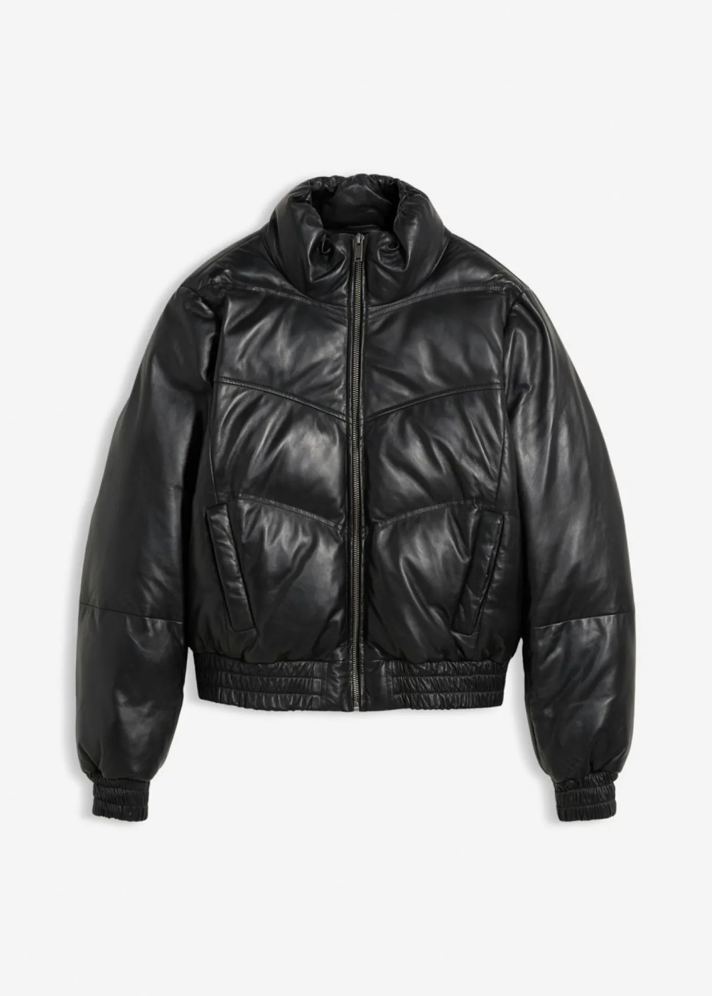 bonprix bonprix Chaqueta acolchada de napa de cordero Negro