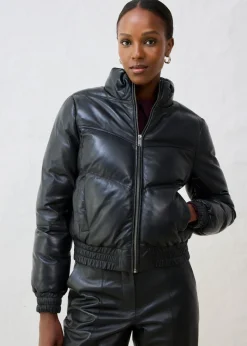 bonprix bonprix Chaqueta acolchada de napa de cordero Negro