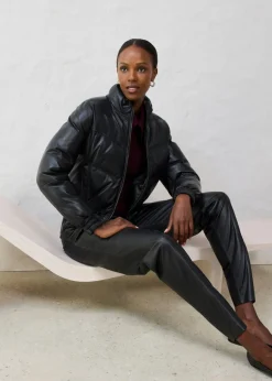bonprix bonprix Chaqueta acolchada de napa de cordero Negro