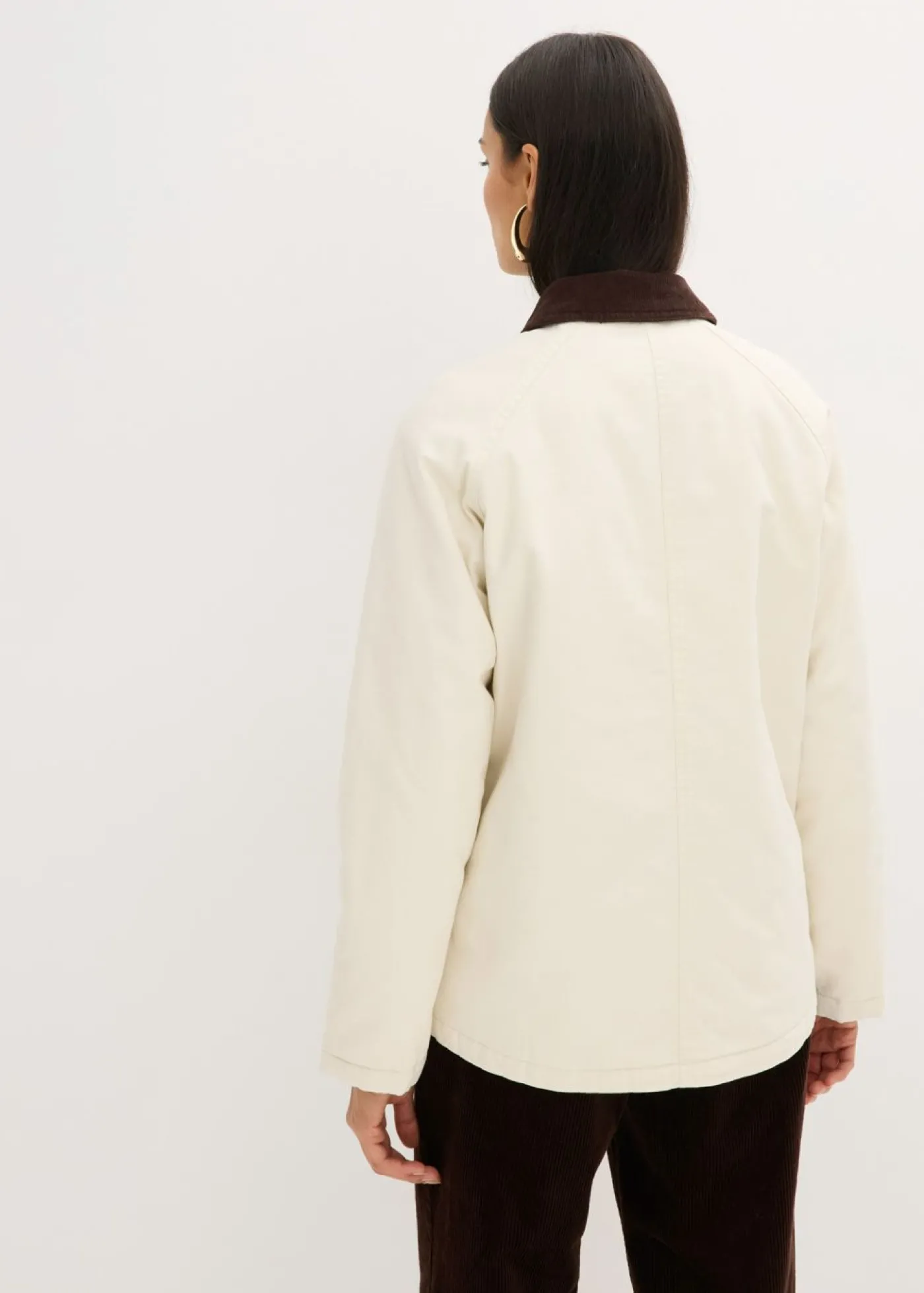 bonprix bonprix Chaqueta acolchada de sarga Beige natural