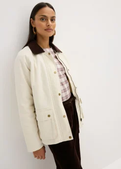 bonprix bonprix Chaqueta acolchada de sarga Beige natural