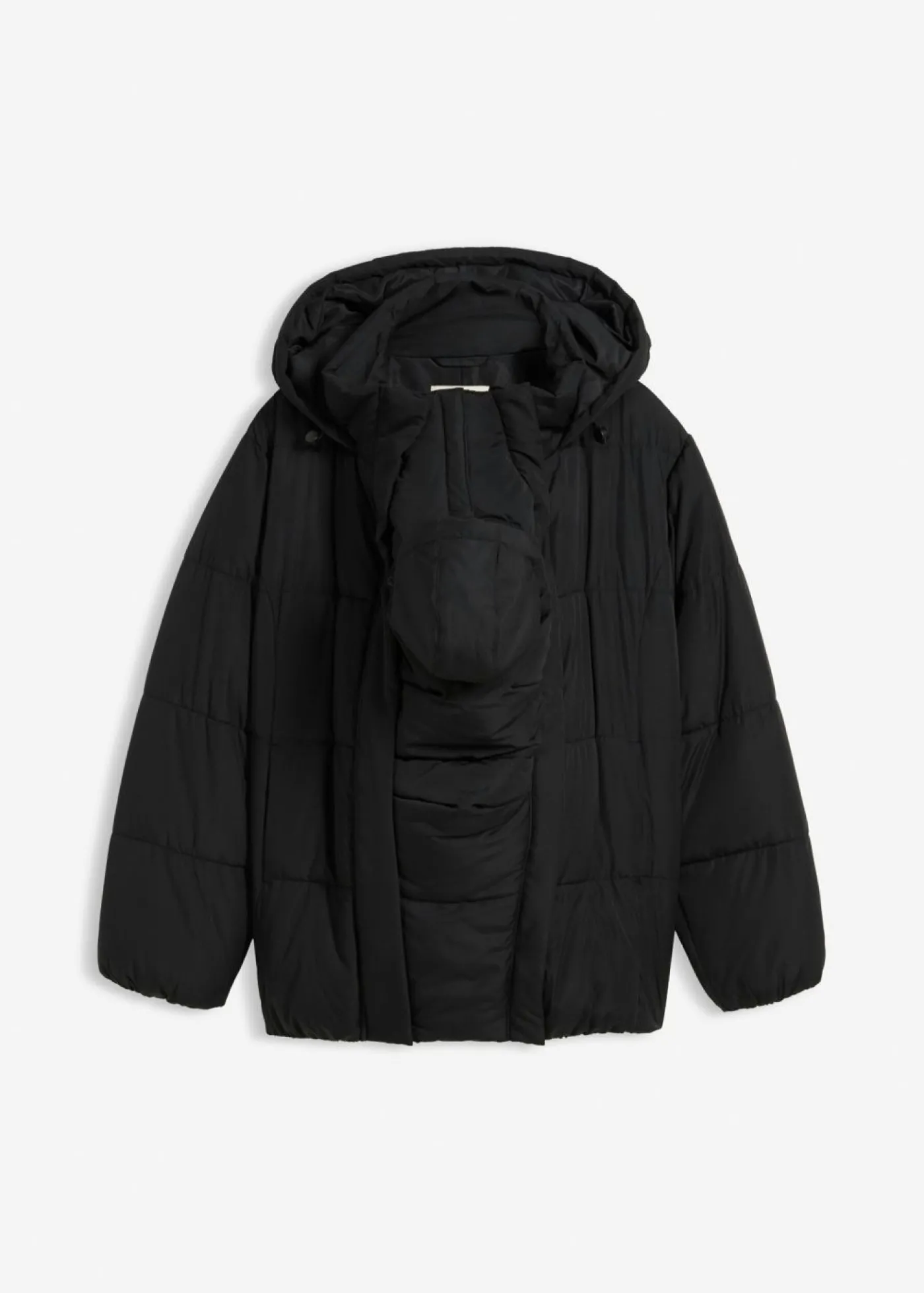 bonprix bonprix Chaqueta acolchada premamá 3 en 1 repelente al agua con inserto para porteo Negro Best