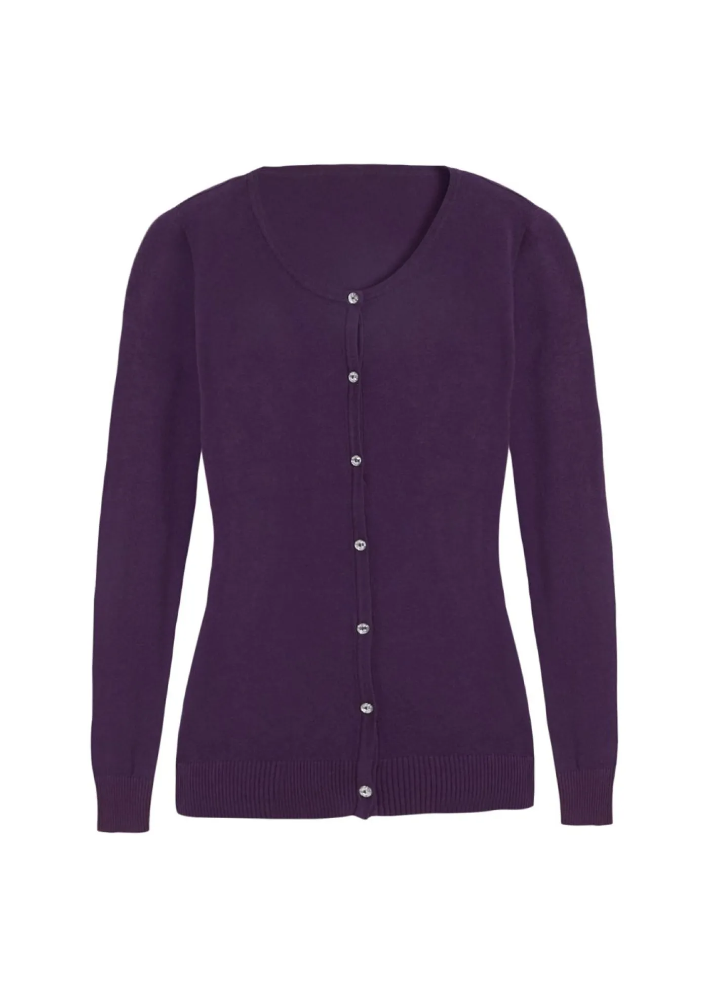 bonprix bonprix Chaqueta ajustada de punto fino Lila oscuro Discount
