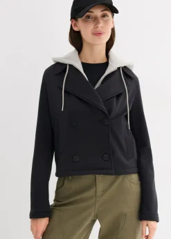 bonprix bonprix Chaqueta con capucha desmontable Negro Clearance