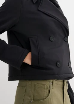 bonprix bonprix Chaqueta con capucha desmontable Negro Clearance
