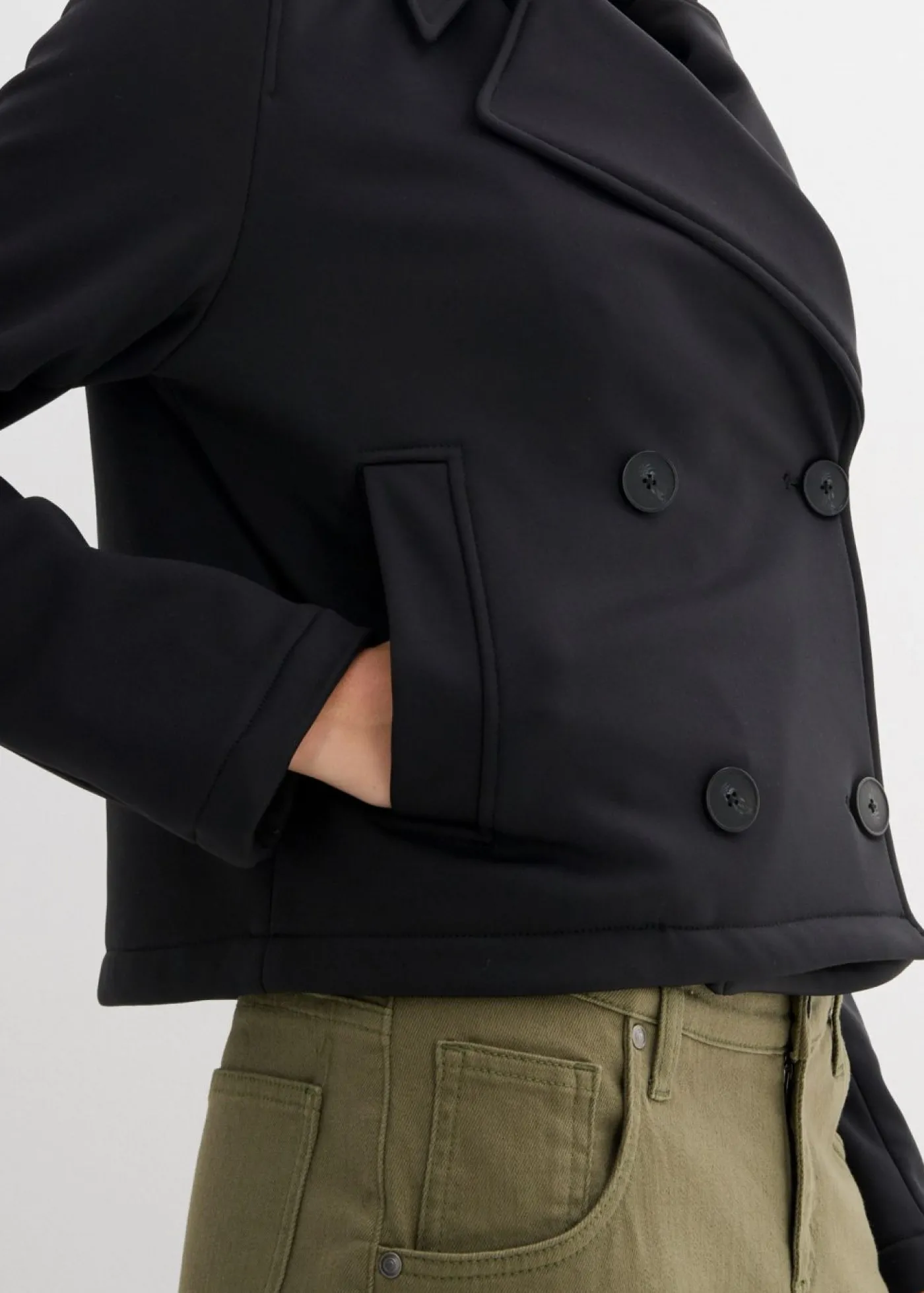 bonprix bonprix Chaqueta con capucha desmontable Negro Clearance