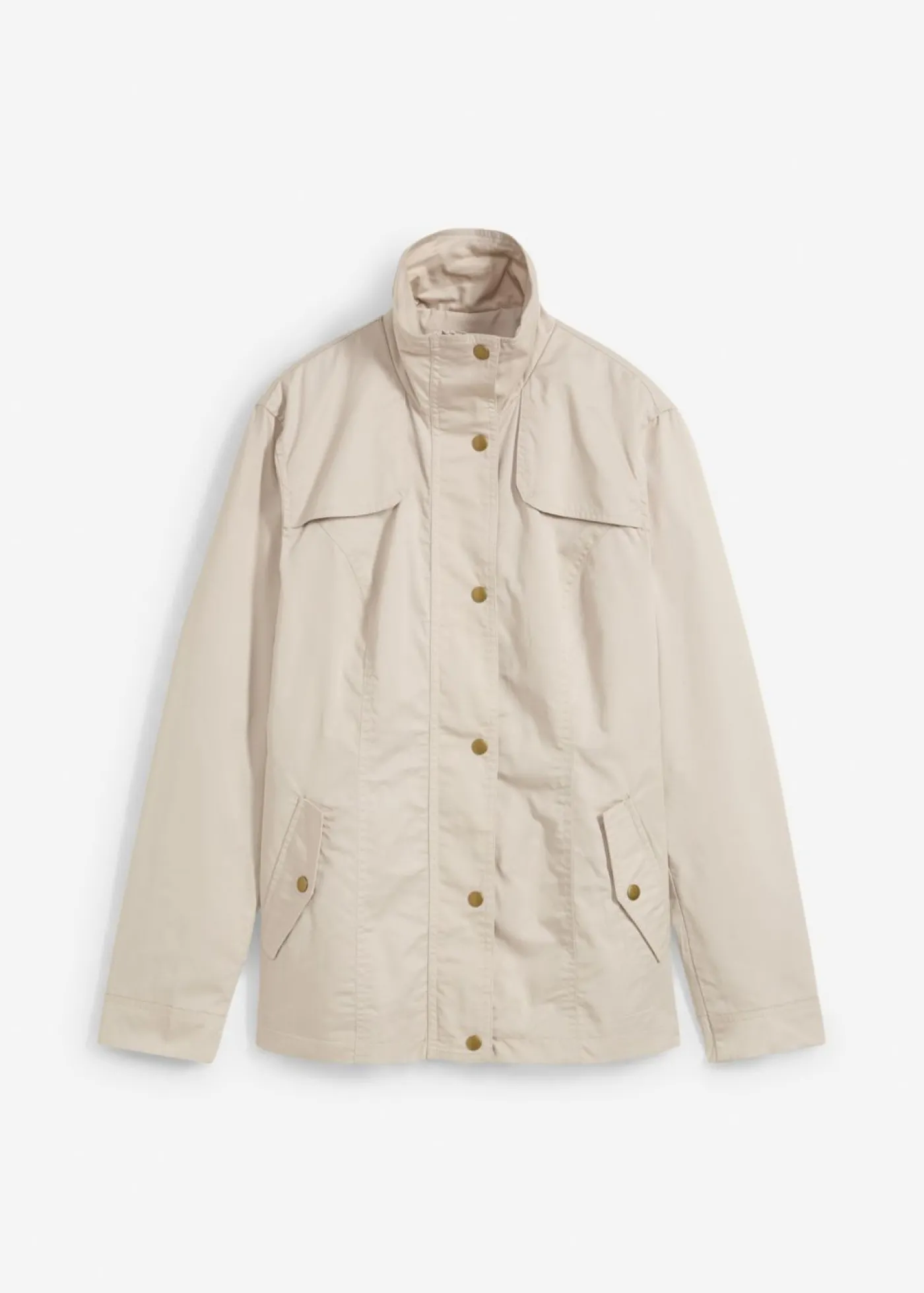 bonprix bonprix Chaqueta con cuello alto gris piedra Sale