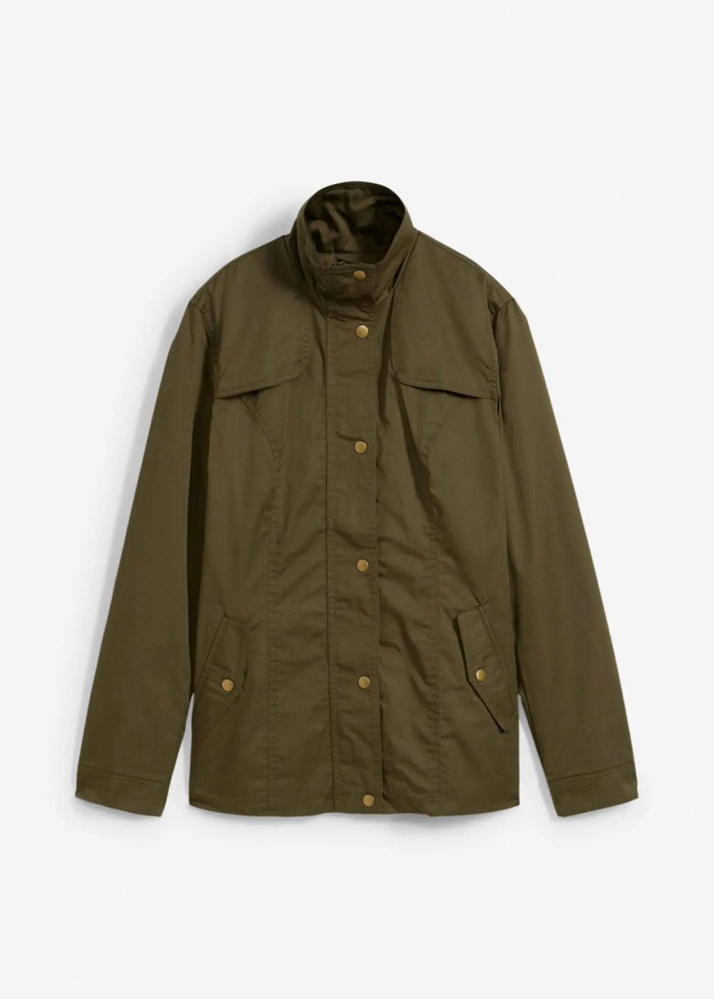 bonprix bonprix Chaqueta con cuello alto Verde oliva oscuro Clearance