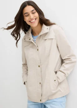 bonprix bonprix Chaqueta con cuello alto Verde oliva oscuro Clearance