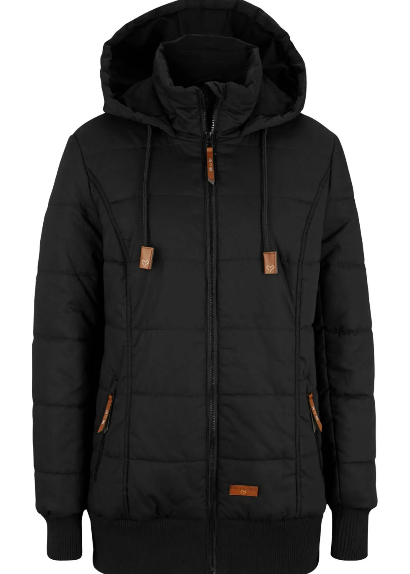 bonprix bonprix Chaqueta con detalles de piel sintética para exteriores Negro Outlet