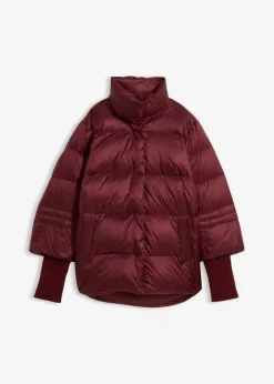 bonprix bonprix Chaqueta con plumón reciclado y mangas de punto mora oscuro