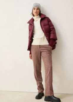 bonprix bonprix Chaqueta con plumón reciclado y mangas de punto mora oscuro