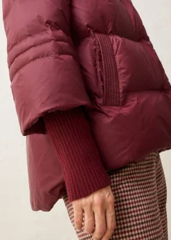 bonprix bonprix Chaqueta con plumón reciclado y mangas de punto mora oscuro