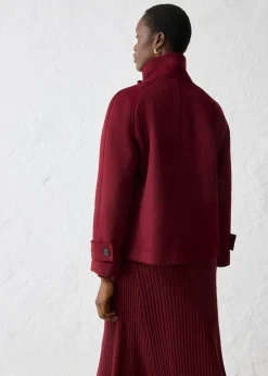 bonprix bonprix Chaqueta con suave contenido de lana rojo avellana Discount