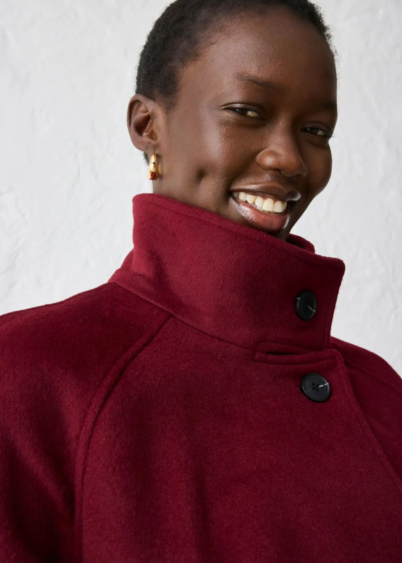 bonprix bonprix Chaqueta con suave contenido de lana rojo avellana Discount