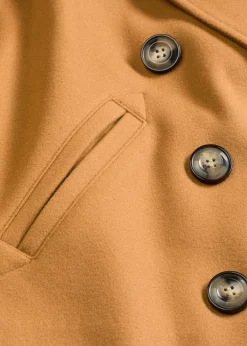 bonprix bonprix Chaqueta corta con aspecto de lana Avellana Outlet