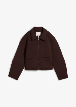 bonprix bonprix Chaqueta corta de neopreno Marrón oscuro Outlet