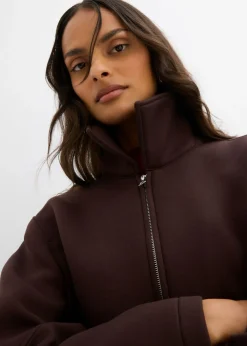 bonprix bonprix Chaqueta corta de neopreno Marrón oscuro Outlet