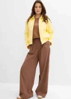 bonprix bonprix Chaqueta corta de piel sintética Amarillo claro Clearance