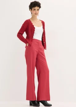 bonprix bonprix Chaqueta corta de punto ajour Cereza