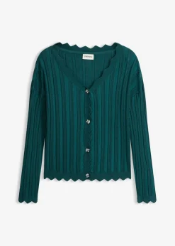 bonprix bonprix Chaqueta corta de punto ajour verde pimiento Best