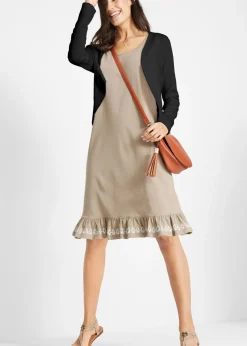 bonprix bonprix Chaqueta corta de punto con viscosa Negro Clearance