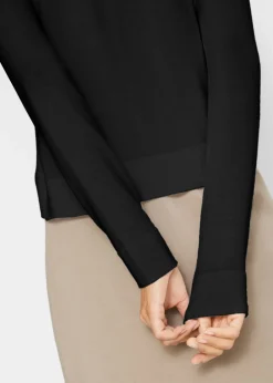 bonprix bonprix Chaqueta corta de punto con viscosa Negro Clearance