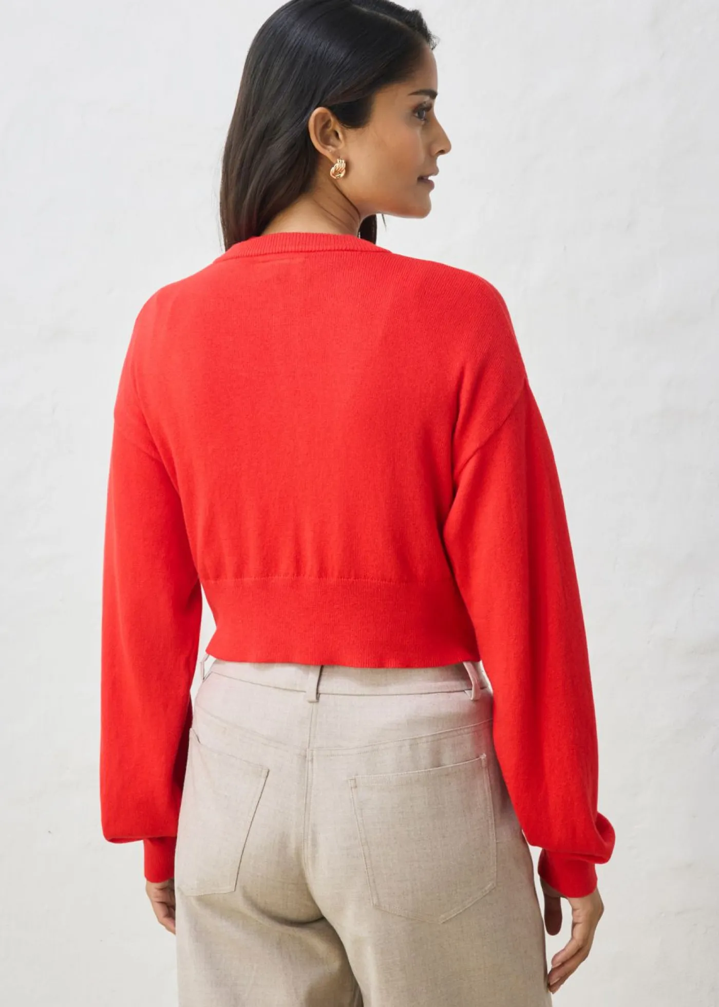 bonprix bonprix Chaqueta corta de punto con contenido de seda fresa Discount