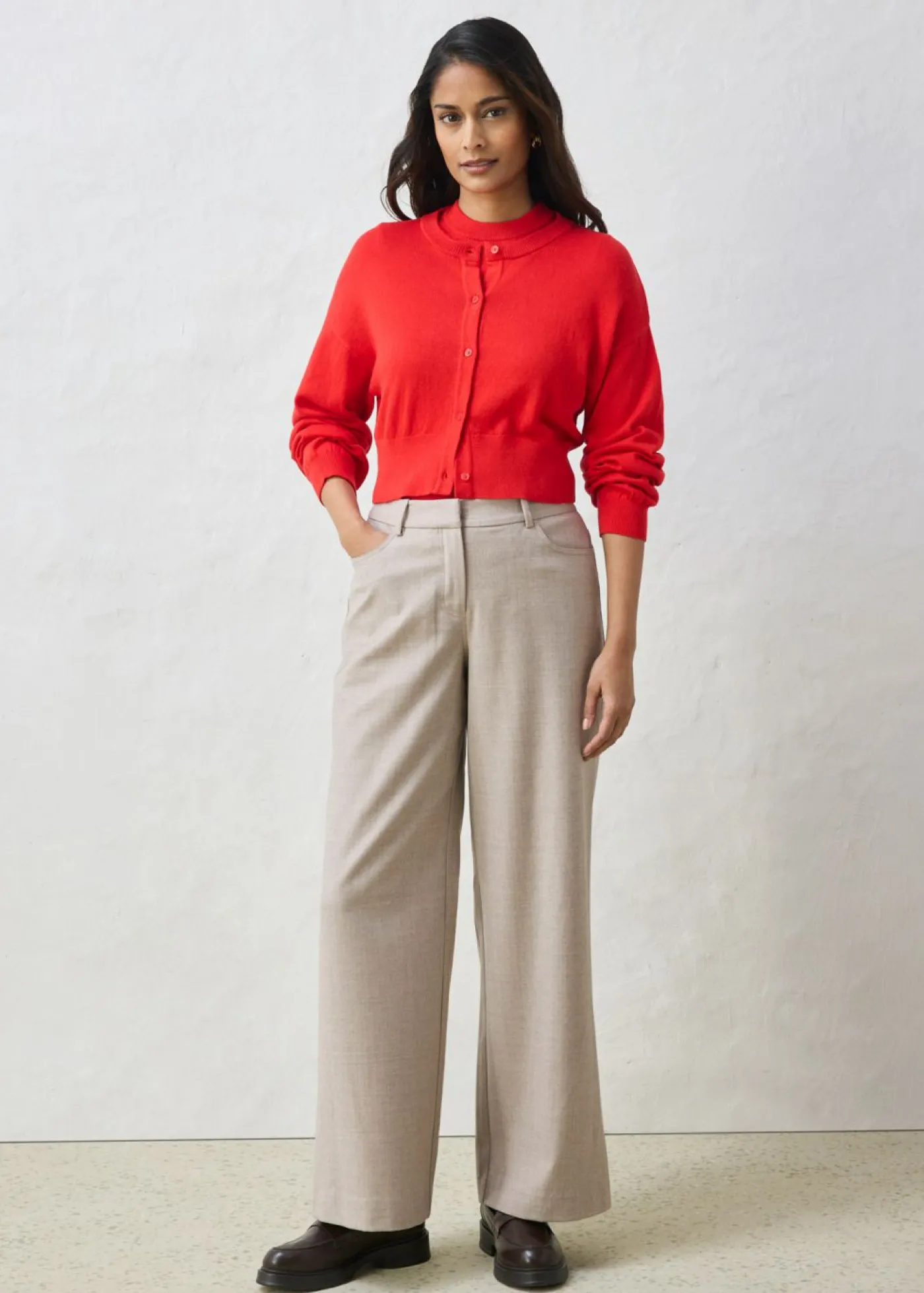 bonprix bonprix Chaqueta corta de punto con contenido de seda fresa Discount
