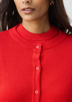 bonprix bonprix Chaqueta corta de punto con contenido de seda fresa Discount