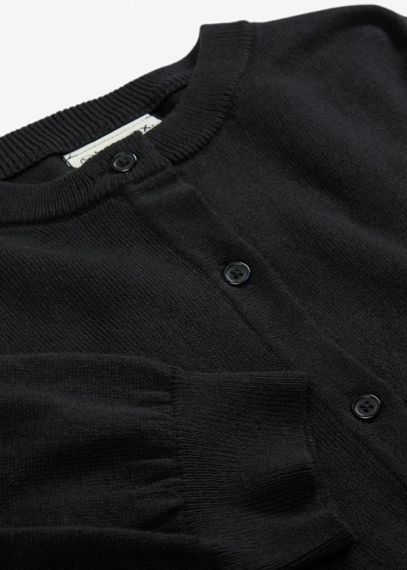 bonprix bonprix Chaqueta corta de punto con contenido de seda Negro