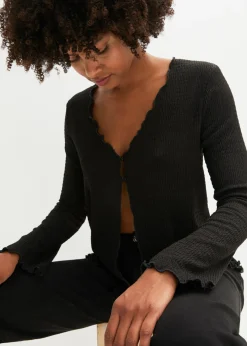 bonprix bonprix Chaqueta de algodón Negro Hot