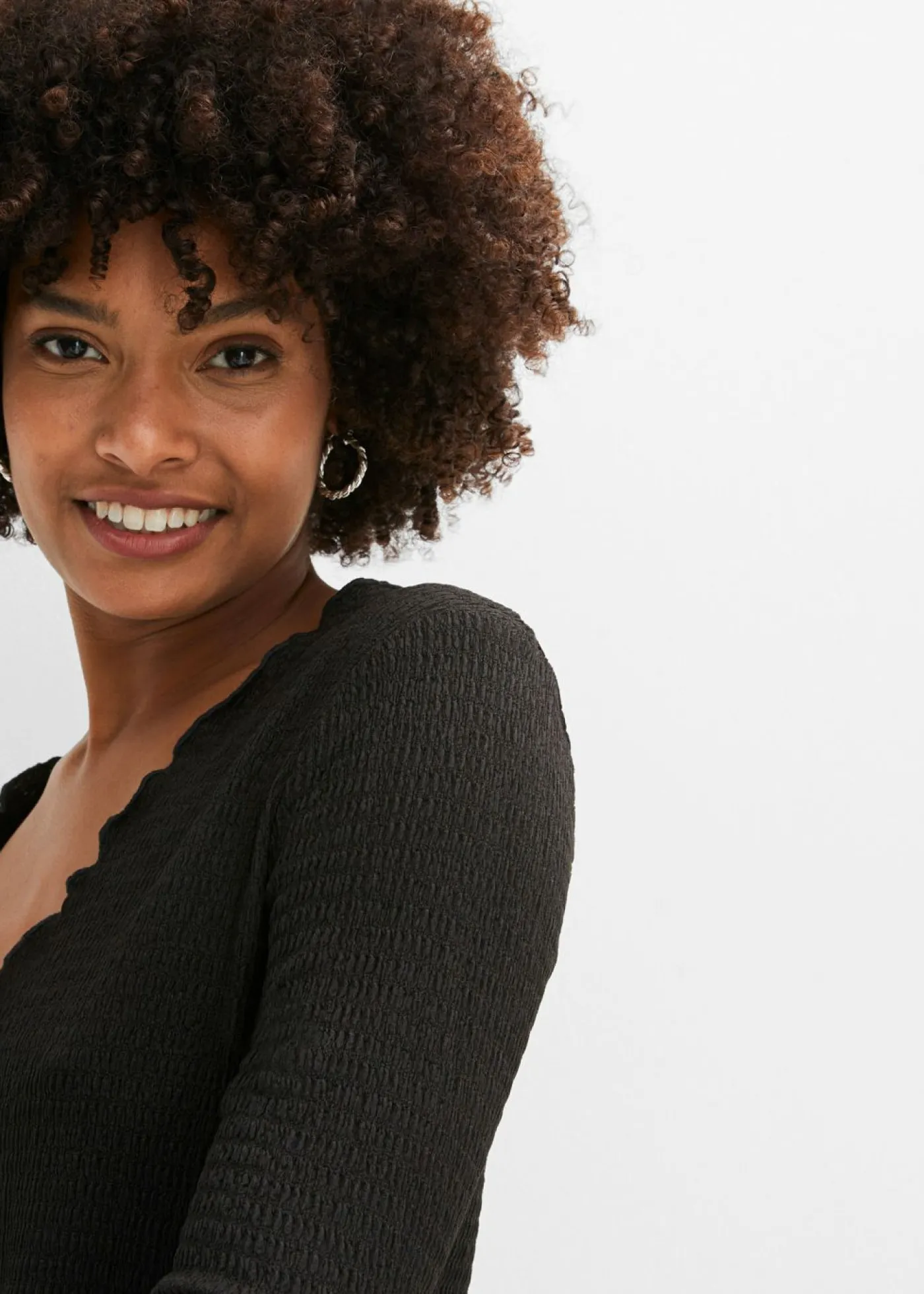 bonprix bonprix Chaqueta de algodón Negro Hot