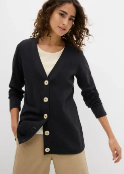 bonprix bonprix Chaqueta de algodón orgánico puro Negro Online