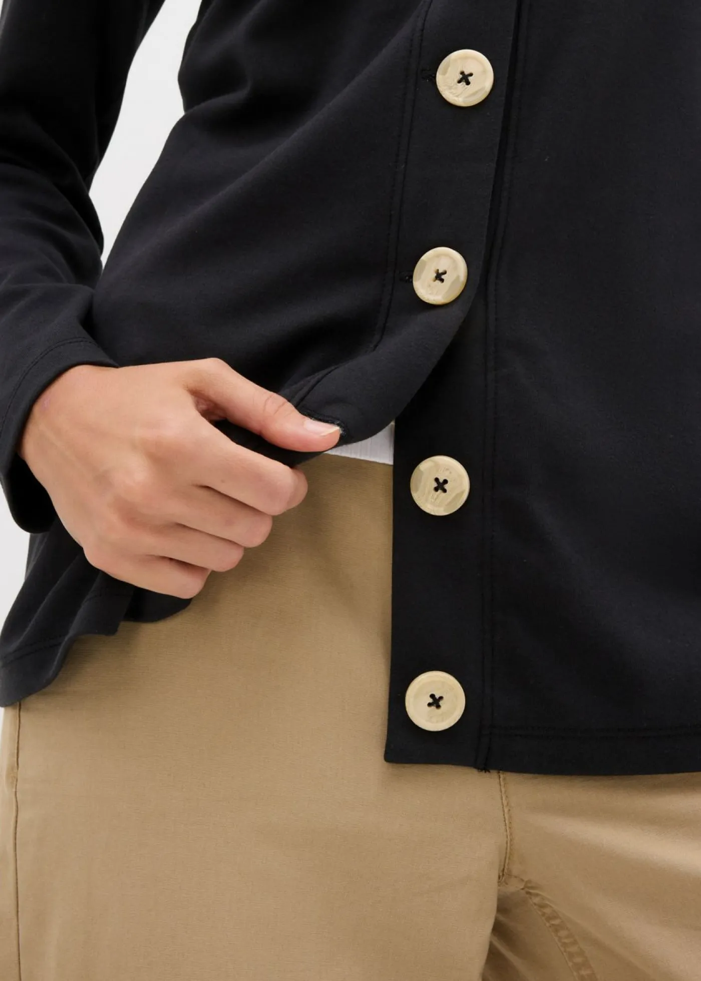 bonprix bonprix Chaqueta de algodón orgánico puro Negro Online