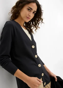 bonprix bonprix Chaqueta de algodón orgánico puro Negro Online