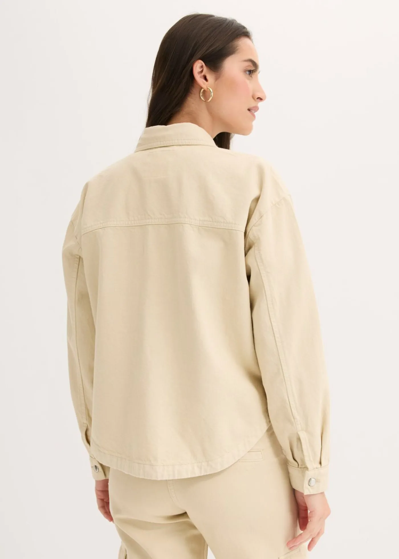 bonprix bonprix Chaqueta de algodón puro Arena claro Clearance